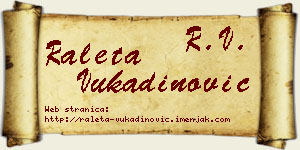 Raleta Vukadinović vizit kartica